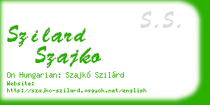 szilard szajko business card